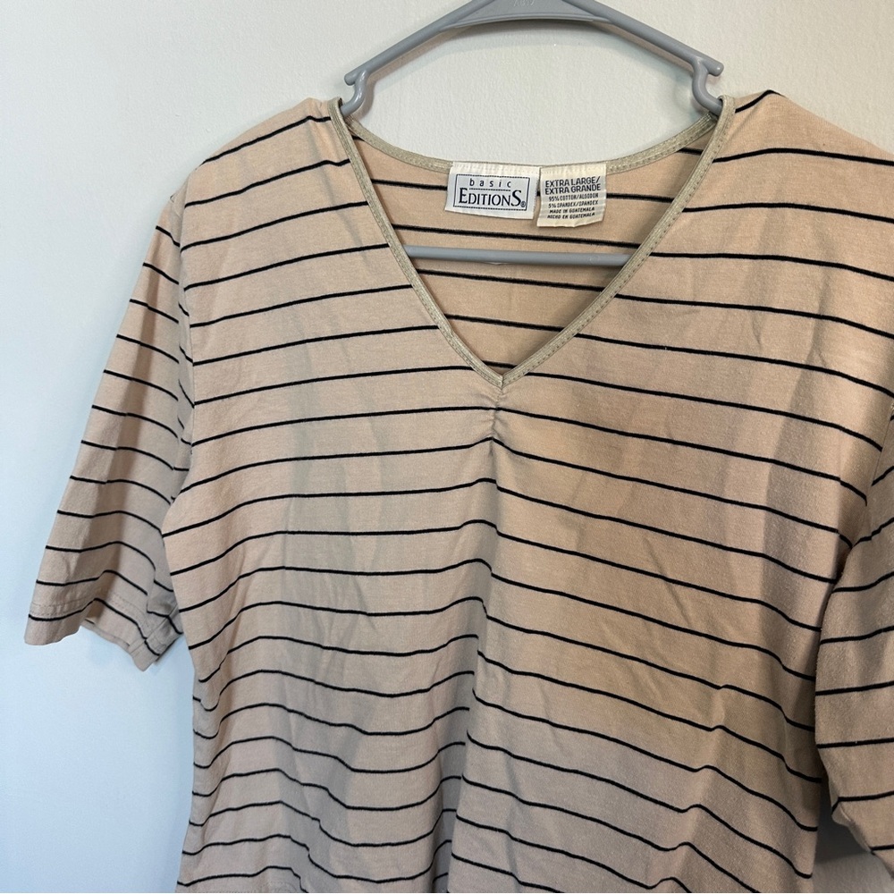 Vintage Striped Half Sleeve Shirt